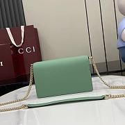 Gucci GG Emblem Wallet On Chain Green 20x13x4cm - 5