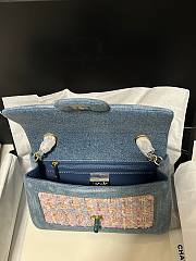 Chanel Mini Flap Bag Denim Tweed 20cm - 3