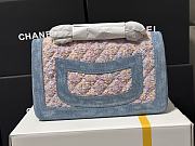 Chanel Medium Flap Bag Denim Tweed 25cm - 6
