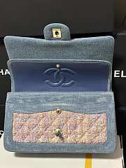 Chanel Medium Flap Bag Denim Tweed 25cm - 5