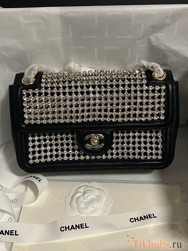 Chanel Evening 25P Flap Bag Black Gold 25cm - 1