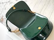 YSL Mini Voltaire Bag Green Patent 21x17.5x8cm - 2