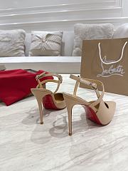 Christian Louboutin Jenlove 100 mm Pump Leather Beige - 5