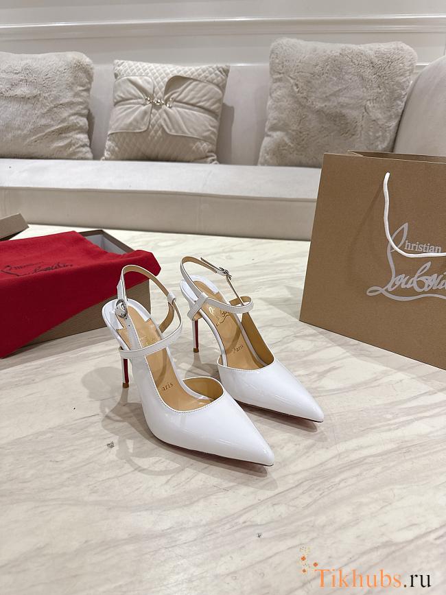 Christian Louboutin Jenlove 100 mm Pump White Patent  - 1