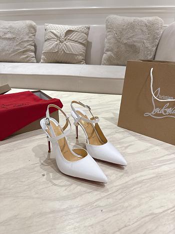 Christian Louboutin Jenlove 100 mm Pump White Patent 