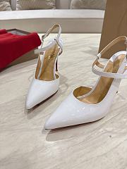 Christian Louboutin Jenlove 100 mm Pump White Patent  - 5
