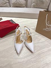 Christian Louboutin Jenlove 100 mm Pump White Patent  - 3