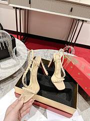 Christian Louboutin Beige Spike Slingback Pump 8.5cm - 5