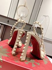 Christian Louboutin Beige Spike Slingback Pump 8.5cm - 4