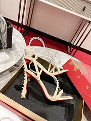 Christian Louboutin Beige Spike Slingback Pump 8.5cm - 2