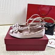 Valentino Rockstud Satin Ballerina Flat - 4