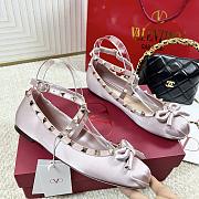 Valentino Rockstud Satin Ballerina Flat - 3