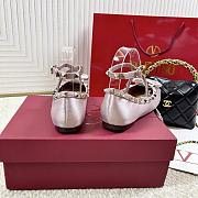 Valentino Rockstud Satin Ballerina Flat - 2