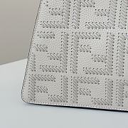 Fendi Peekaboo ISeeU Small White Leather Bag FF Interlacing 27x21x11cm - 5