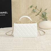 Chanel CC Trendy Top Handle White Lambskin 19x5.5cm - 3