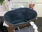 Louis Vuitton LV Neverfull MM Navy Blue Monogram 32x27x14cm - 3