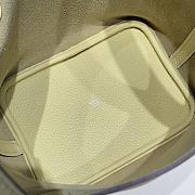 Hermes Picotin Light Yellow Silver Bag 18x13x9cm - 5