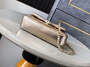 Chanel Clutch With Strap Gold Lambskin 16.5x10x5cm - 4