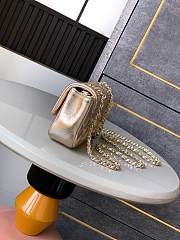 Chanel Clutch With Strap Gold Lambskin 16.5x10x5cm - 3