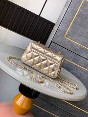 Chanel Clutch With Strap Gold Lambskin 16.5x10x5cm - 2