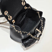 Chanel Mini Backpack Black Caviar 17.5x16.5x10cm - 5