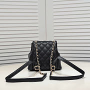 Chanel Mini Backpack Black Caviar 17.5x16.5x10cm - 4