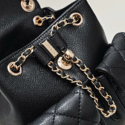 Chanel Mini Backpack Black Caviar 17.5x16.5x10cm - 3