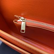 Celine Triomphe Cuir Orange Calfskin Chain Shoulder Bag 30x14x4cm - 6
