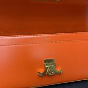 Celine Triomphe Cuir Orange Calfskin Chain Shoulder Bag 30x14x4cm - 2