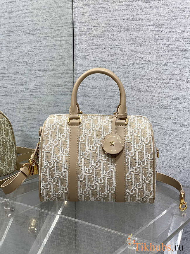 Dior Groove 25 Bag Natural Oblique Jacquard 25x19x16cm - 1