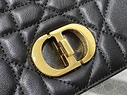 Dior Medium Soft Caro Bag Black Lambskin 25x16x9cm - 3