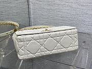 Dior Medium Soft Caro Bag White Lambskin 25x16x9cm - 4