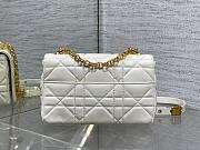 Dior Caro Small Soft Bag White Lambskin 20x13x7cm - 5