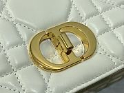 Dior Caro Small Soft Bag White Lambskin 20x13x7cm - 3