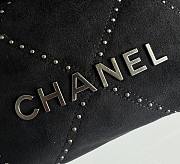 Chanel 22 Mini Handbag Suede Black 20x19x6cm - 6