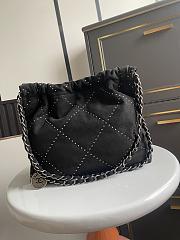Chanel 22 Medium Handbag Suede Black 35x37x7xcm - 5