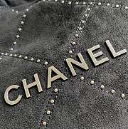 Chanel 22 Medium Handbag Suede Black 35x37x7xcm - 4