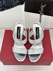 Dolce & Gabbana DG Satin Sandals Fusible Rhinestones 10cm - 4