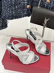Dolce & Gabbana DG Satin Sandals Fusible Rhinestones 10cm - 3