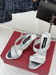 Dolce & Gabbana DG Satin Sandals Fusible Rhinestones 10cm - 2