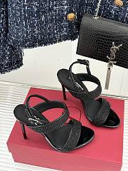 Dolce & Gabbana DG Satin Sandals Black 10cm - 4