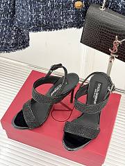Dolce & Gabbana DG Satin Sandals Black 10cm - 2