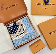 Louis Vuitton LV Flower Straps Square 90 Blue - 3