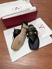 Valentino Plaster Caster Thong Sandal Black - 5