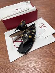 Valentino Plaster Caster Thong Sandal Black - 4