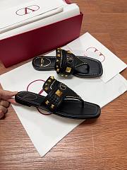 Valentino Plaster Caster Thong Sandal Black - 3