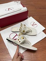 Valentino Plaster Caster Thong Sandal White - 5