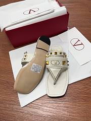 Valentino Plaster Caster Thong Sandal White - 4