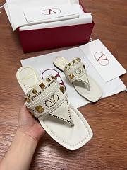 Valentino Plaster Caster Thong Sandal White - 3
