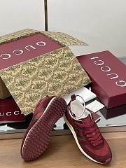 Gucci Women's Re-Motion Trainer Red Suede Sneaker - 4